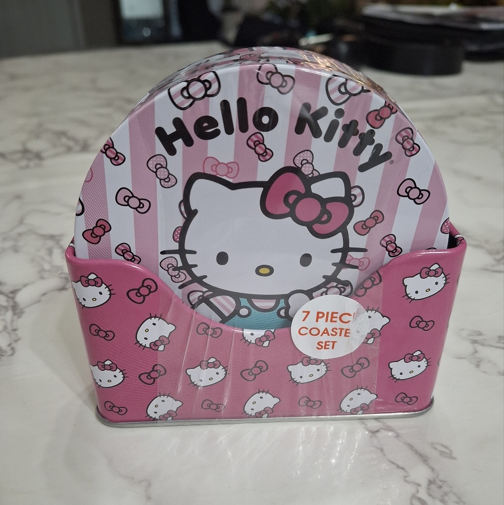 Hello Kitty Pink Coaster Set